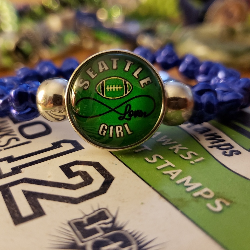 Seattle Seahawks Girl Snap Bracelet